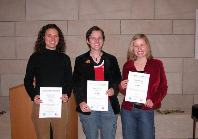 Preisverleihung Schreibwettbewerb für junge Menschen 2004
