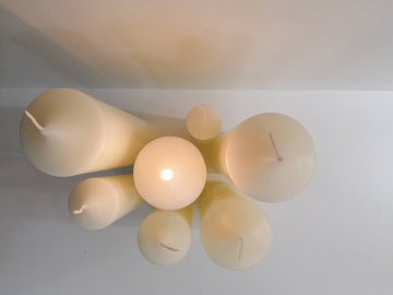 Bild Altarkerzen Draufsicht