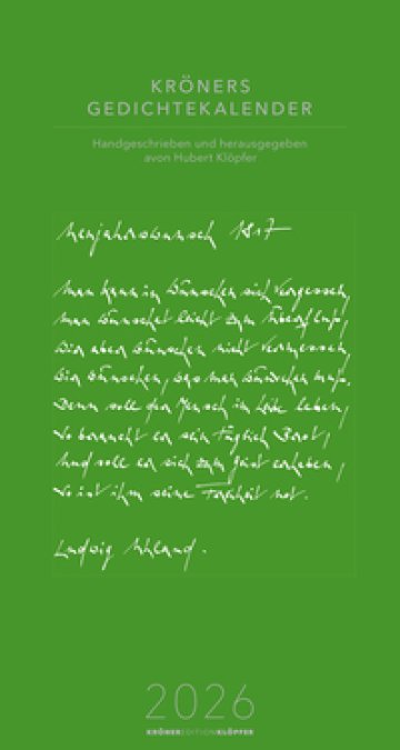 Kröners Gedichtekalender 2026