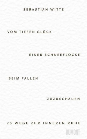 Vom tiefen Glück einer Schneeflocke beim Fallen zuzuschauen
