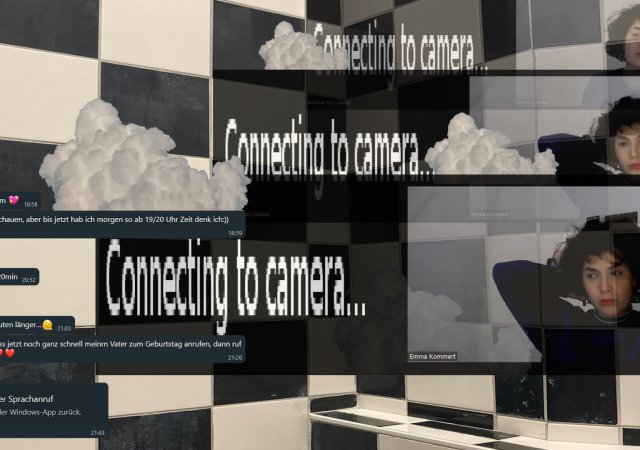 Kunstwettbewerb 2025 - DIALOG Altersgruppe 2: 20 bis 25 Jahre „in der warteschlange“ von Emma Kommert, 23 Jahre