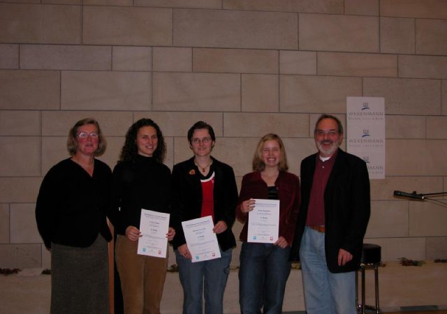 Preisverleihung Schreibwettbewerb für junge Menschen 2004