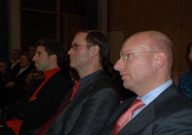 Die Ehrengäste: Oberbürgermeister Boris Palmer, Caritas-Direktor Wolfgang Tripp und Dekan Thomas Steiger